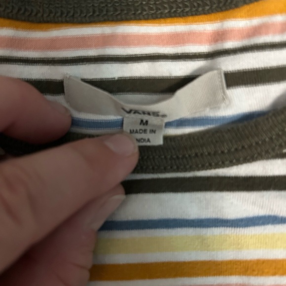 VANS striped crop top muted colors boho skater - Picture 4 of 4